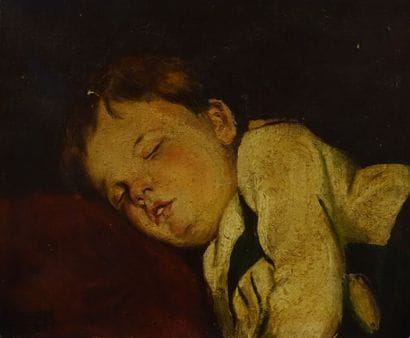 Modern school.

Sleeping child.

Oil on canvas,...