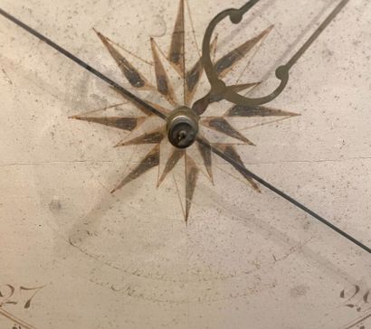 Baromètre ovale en bois doré, Louis XVI.

Cadran...