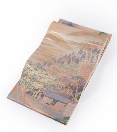 JAPAN - 20th century.

Four embroidered silk...