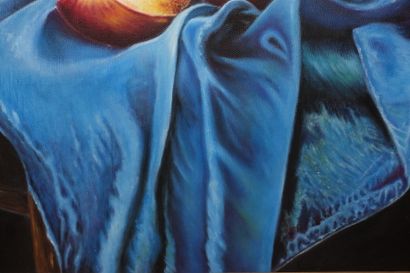Peach still life.

Oil on canvas.

Top. Height...