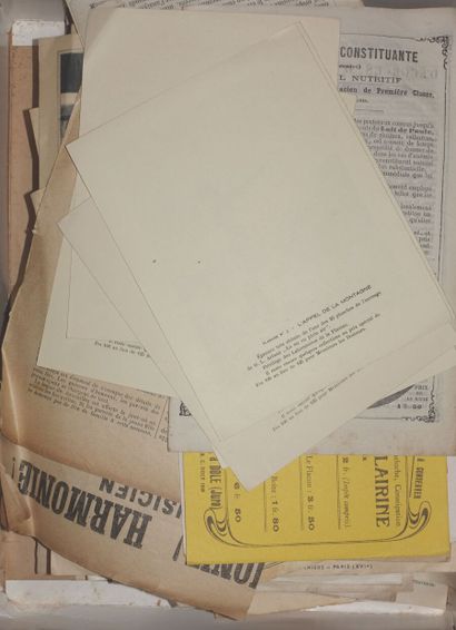 Batch of manuscripts, stamps and various...