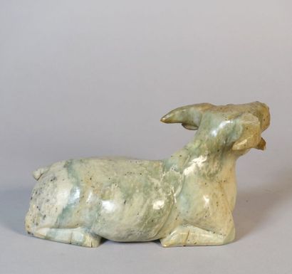 CHINA.

Buffalo lying in carved hard stone.

(Accidents.)

Length:...