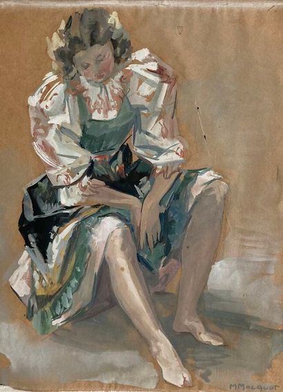 Magdeleine MOCQUOT (1910-1991).

The dancer.

Watercolor...