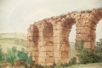 École française vers 1900.

Paysage.

Aquarelle,...