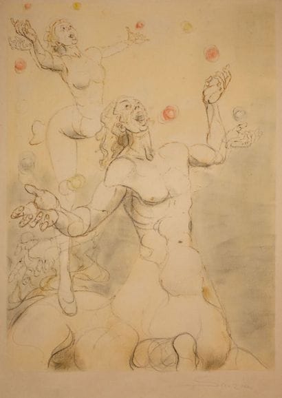 SAUZÉA.

Couple de jongleurs.

Lithographie,...