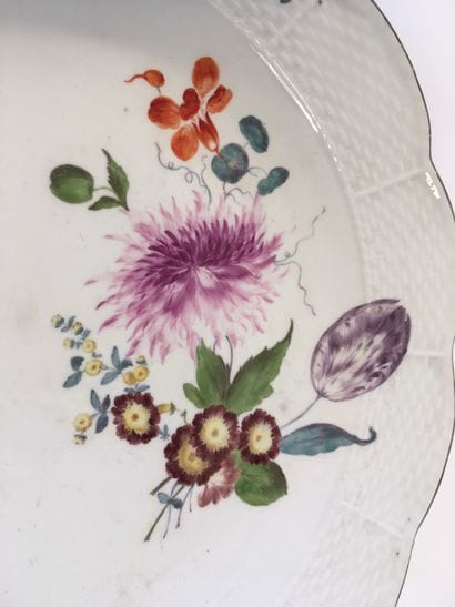 GERMANY, Meissen.

Round porcelain dish with...