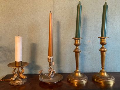 Candle holder meeting: 

- Pair of Louis...