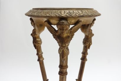 Athenian cassolette, gilt bronze, resting...