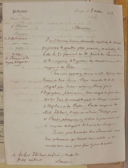 Batch of manuscripts, stamps and various...