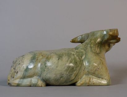 CHINA.

Buffalo lying in carved hard stone.

(Accidents.)

Length:...