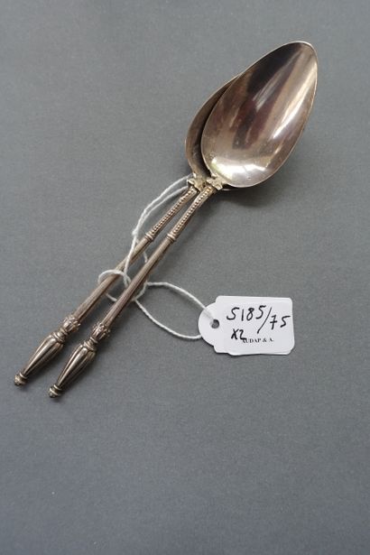 Two little silver spoons.

Weight: 15.5 ...