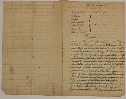 Batch of manuscripts, stamps and various...