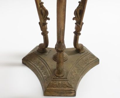 Athenian cassolette, gilt bronze, resting...