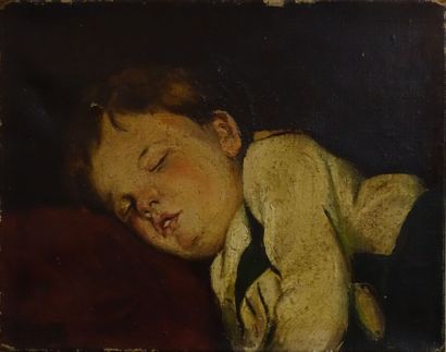 Modern school.

Sleeping child.

Oil on canvas,...