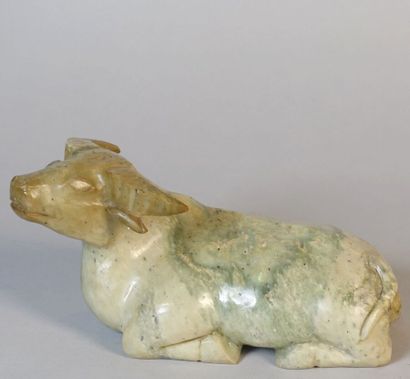 CHINA.

Buffalo lying in carved hard stone.

(Accidents.)

Length:...