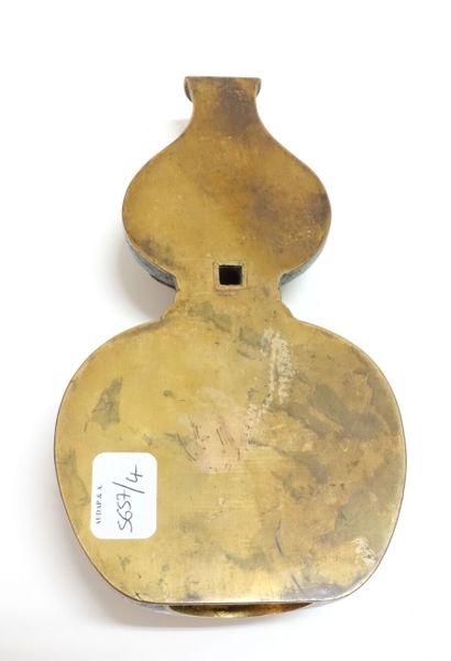 Small double-bellied applique vase in cloisonné...
