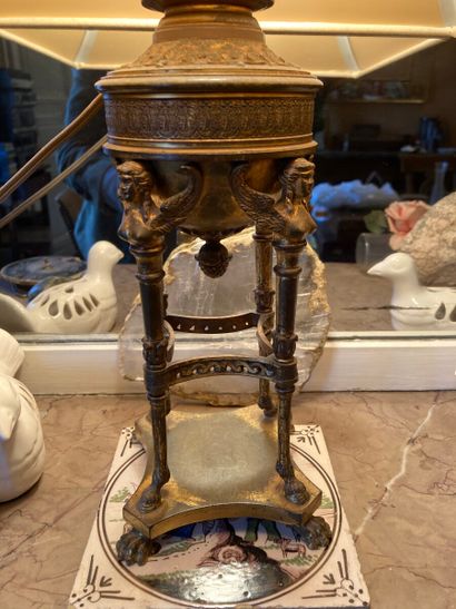 Lamp stand in the shape of an Athenian woman...