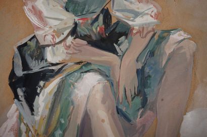 Magdeleine MOCQUOT (1910-1991).

The dancer.

Watercolor...