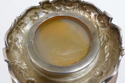 Cup with slightly flattened ovoid belly and...