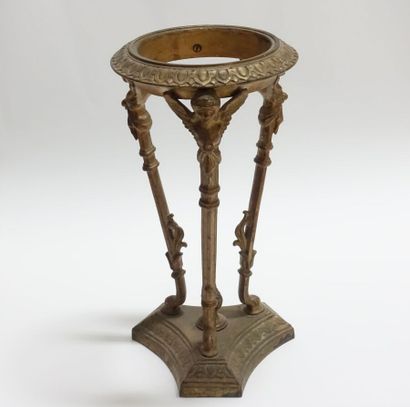 Athenian cassolette, gilt bronze, resting...