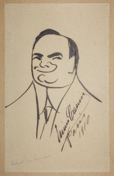 Enrico CARUSO (1873-1921).

Autoportrait,...