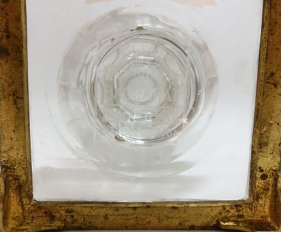 Baluster vase in cut crystal, the belly decorated...