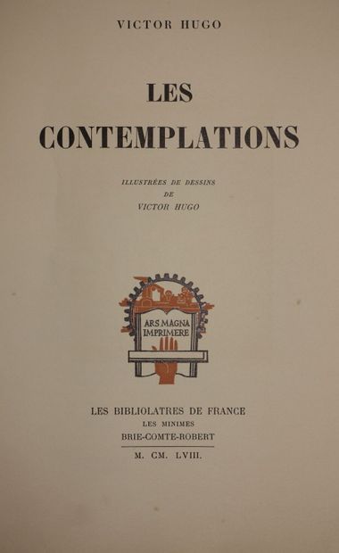 Victor Hugo. Les Contemplations, 1958.

Copy...