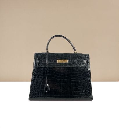HERMÈS Paris
Sac Kelly 35 en crocodile noir,...