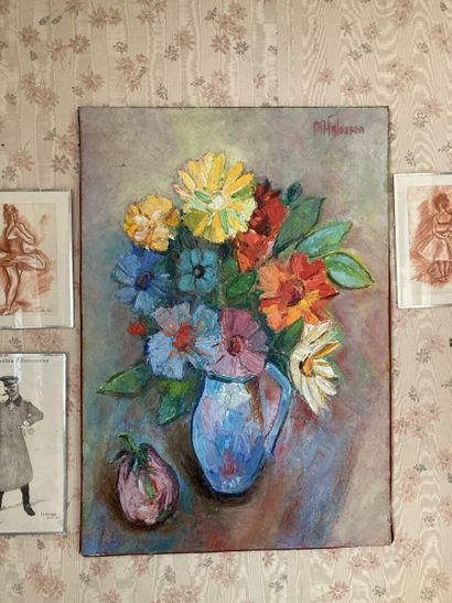 École moderne

Nature morte au vase de fleurs

Huile...