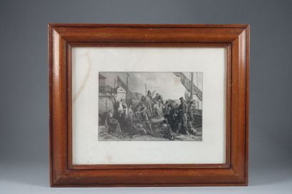Ensemble de gravures sur le thème maritime...