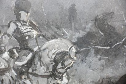 École française vers 1900

Scène de cavalerie

Deux...