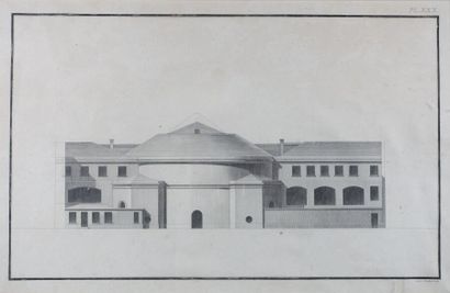Trois gravures d'après Poulleau figurant...