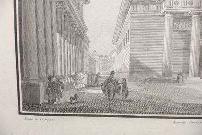 Deux gravures d'après Poulleau figurant :

-...