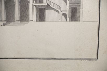 Trois gravures d'après Poulleau figurant...