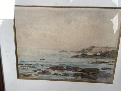 CHOISNARD 

Bord de mer

Deux Aquarelles,...