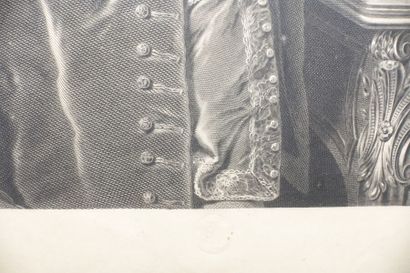 Réunion de deux gravures en noir :

- Le...