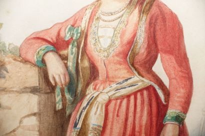 École du XIXe siècle

Jeune femme en costume...