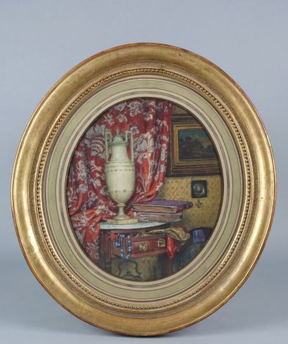 Pascal BLANCHARD (1807-1900)

Vue d'un intérieur,...