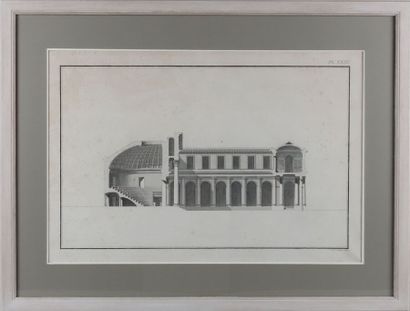 Deux gravures d'après Poulleau figurant des...