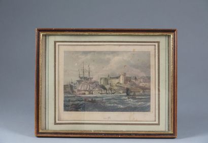 Ensemble de gravures sur le thème maritime...