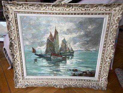 Paul-Henri RENIER 

Bateaux au mouillage...