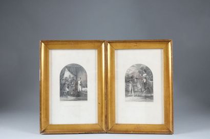 Ensemble de gravures napoléoniennes comprenant...