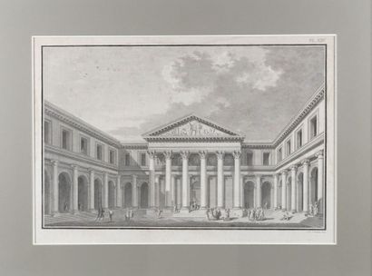 Trois gravures d'après Poulleau figurant...