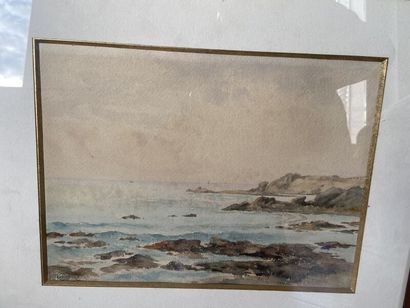 CHOISNARD 

Bord de mer

Deux Aquarelles,...