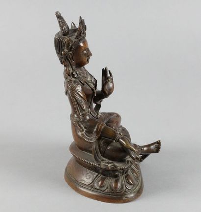 TIBET - XIXe siècle

Statuette en bronze...