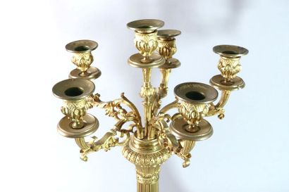 Paire de candélabres en bronze doré

Première...