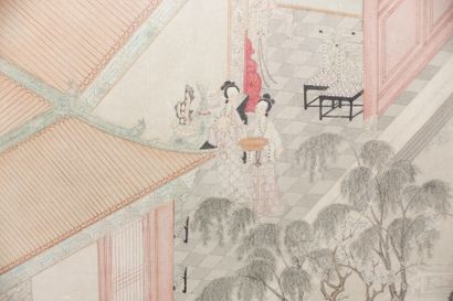 CHINE - XIXe siècle

Encre et couleurs sur...