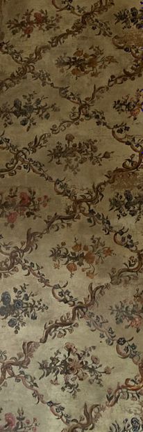 Suite de quatorze panneaux peints sur toile...