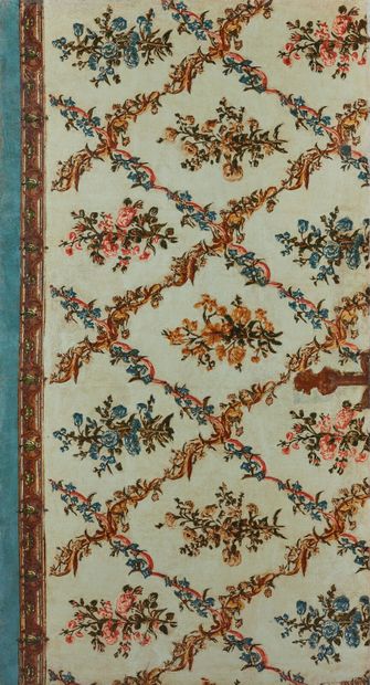 Suite de quatorze panneaux peints sur toile...
