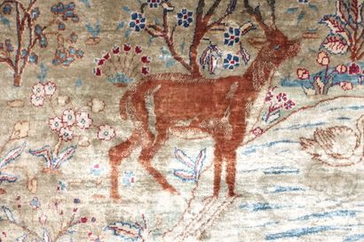 Tapis Tebriz en soie, Nord-Ouest de la Perse,...